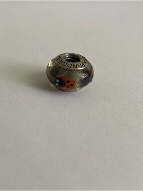 Pandora Retired Ladybug Murano Glass Charm